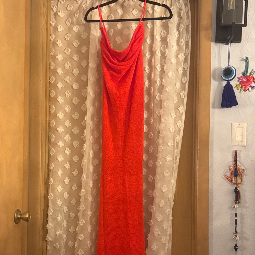 Sunday in Brooklyn Strapless Orange Dress